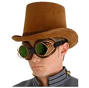 Steampunk Brown Suede Coachman Hat